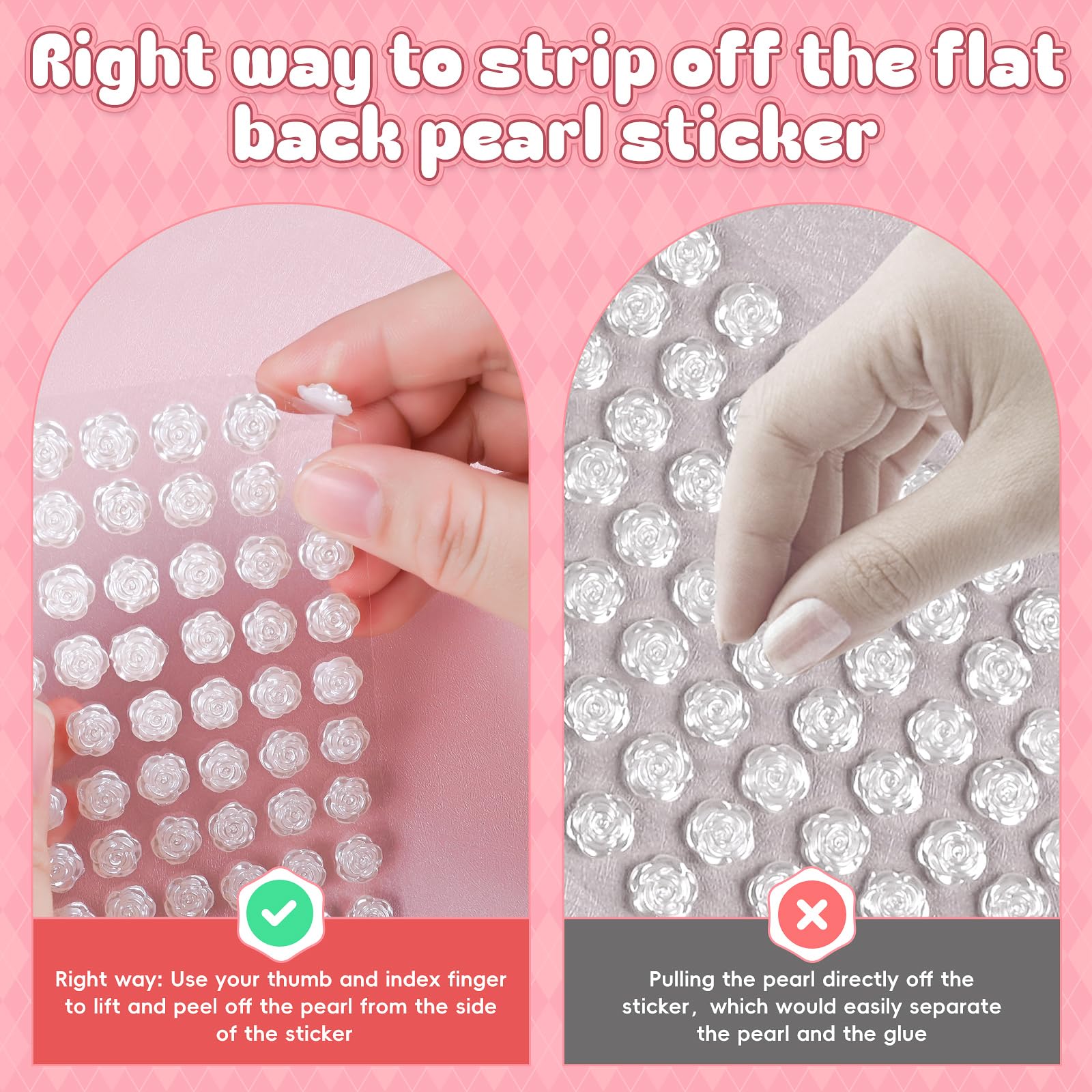 GIFOHAPY perlas autoadhesivas 6mm para arte DIY y decoración