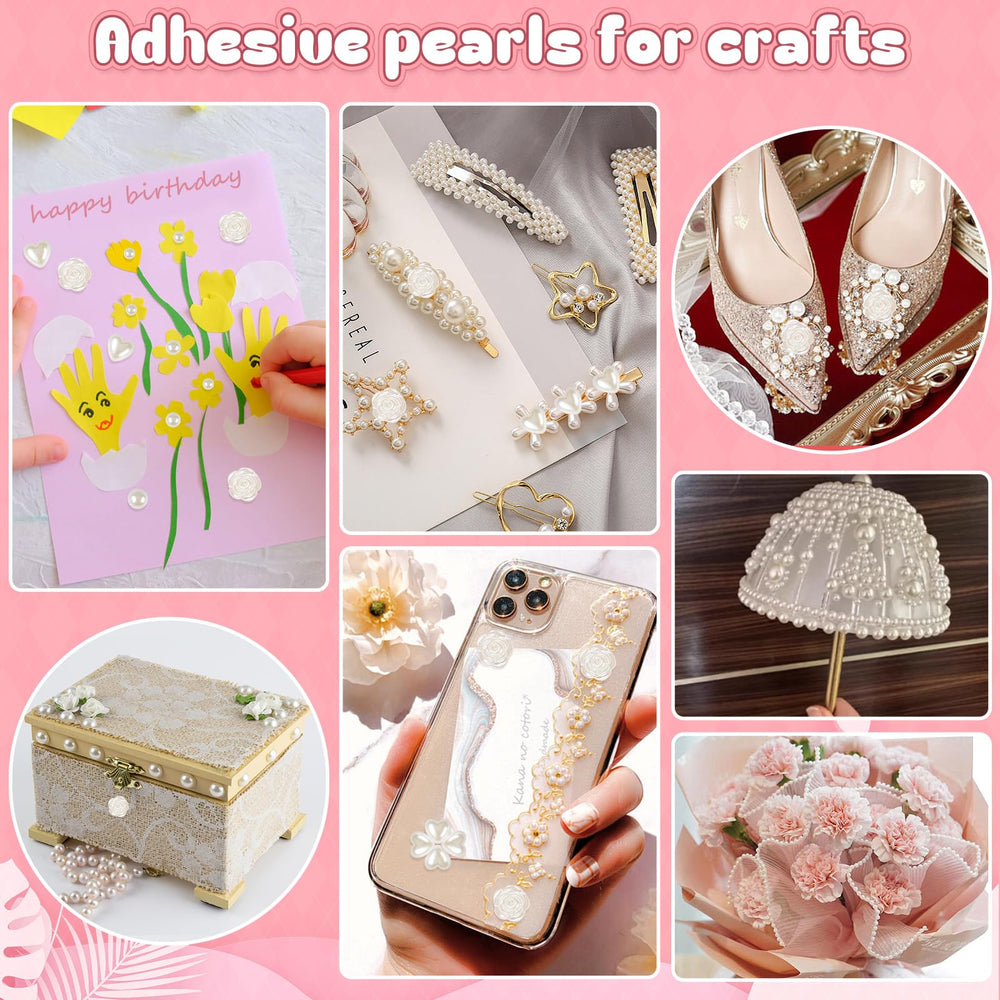 GIFOHAPY perlas autoadhesivas 8mm para adornos de accesorios