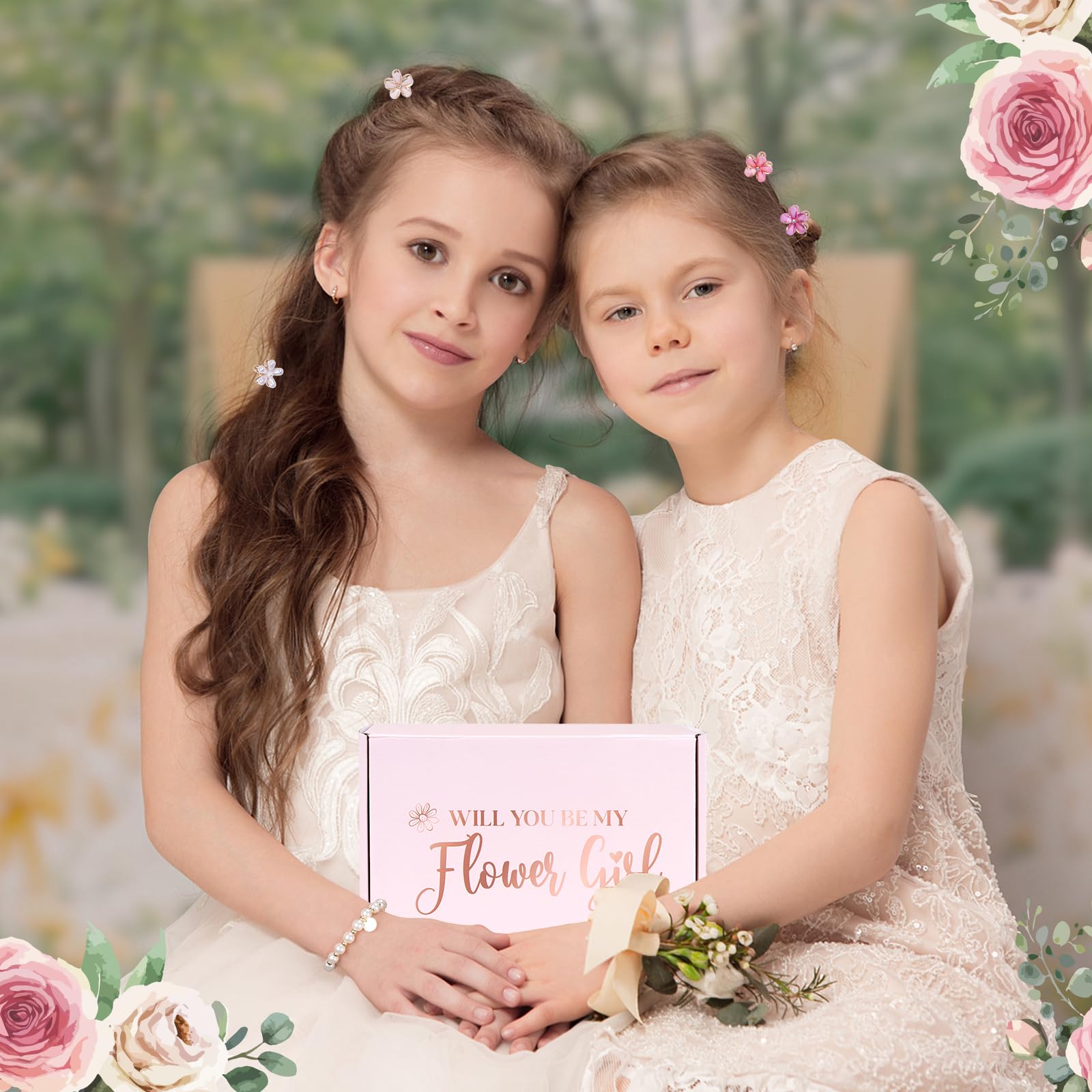 GiftSketch pulseras de perlas para niñas, detalles brillantes para la celebración