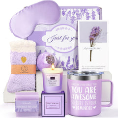 GiftPeak canasta spa lavanda para cumpleaños, regalo perfecto para ella