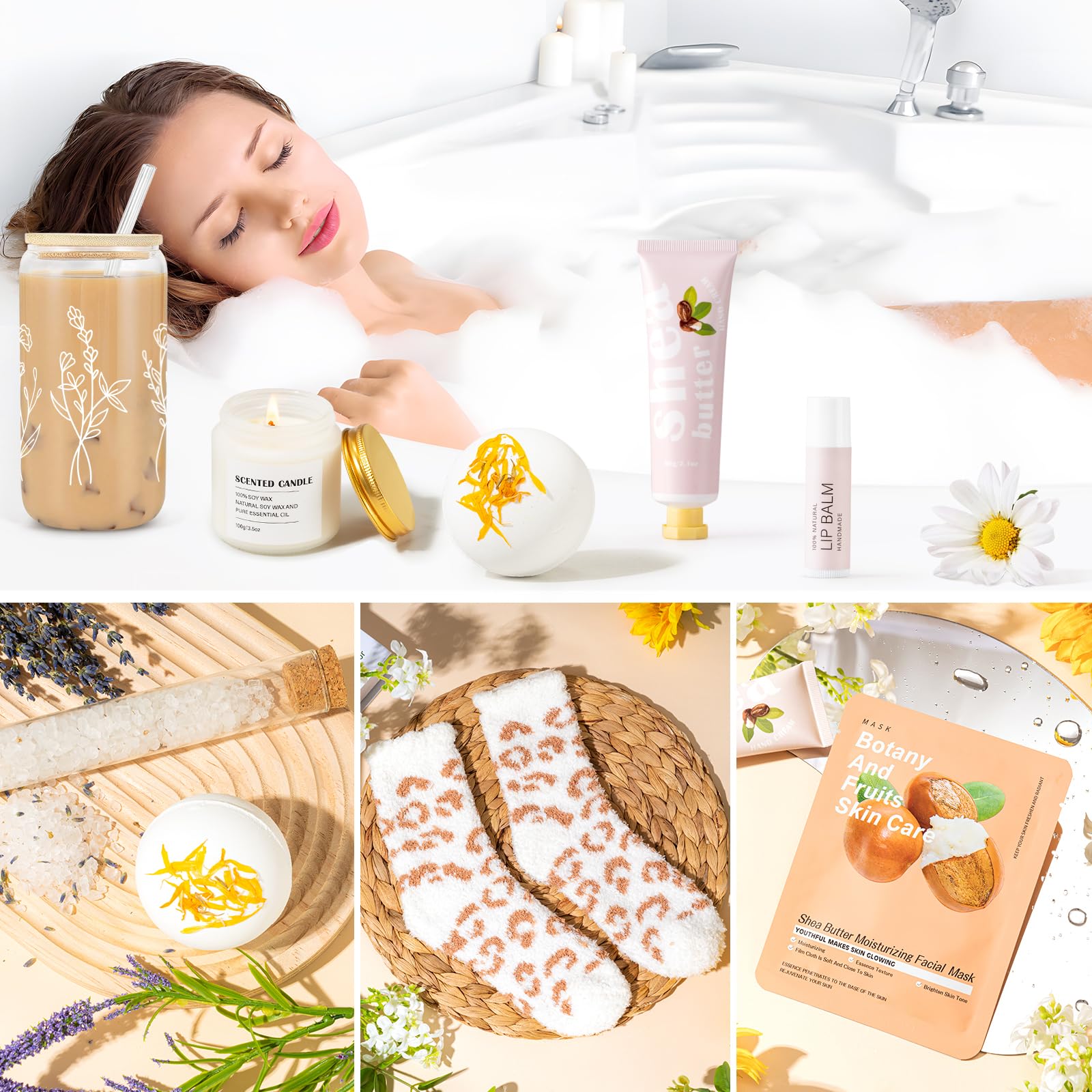 Mascarilla facial nutritiva GiftPeak para piel radiante tras la ducha.