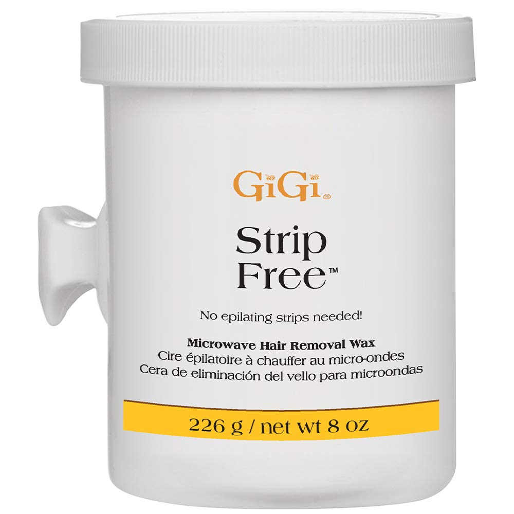 GIGI cera microondas sin tiras, tarro de 8 oz para depilación en casa.