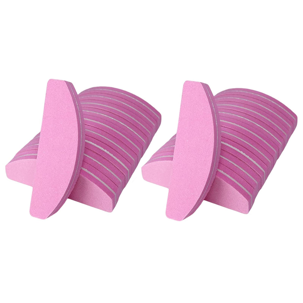 GigaGround buffer de uñas, doble cara 100/180 con arco rosa para acabado suave