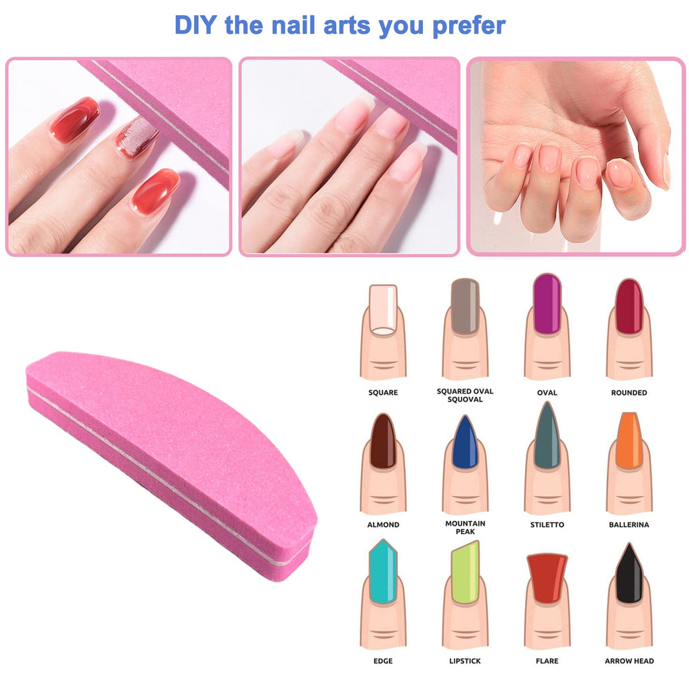 GigaGround lima de uñas portátil en color rosa para viaje