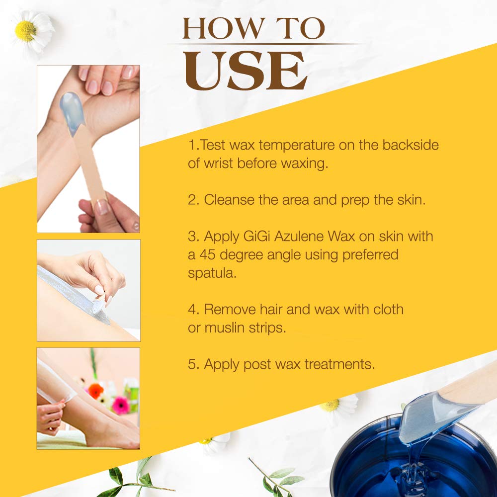 GIGI Azulene Wax ideal para principiantes, uso cómodo en casa.