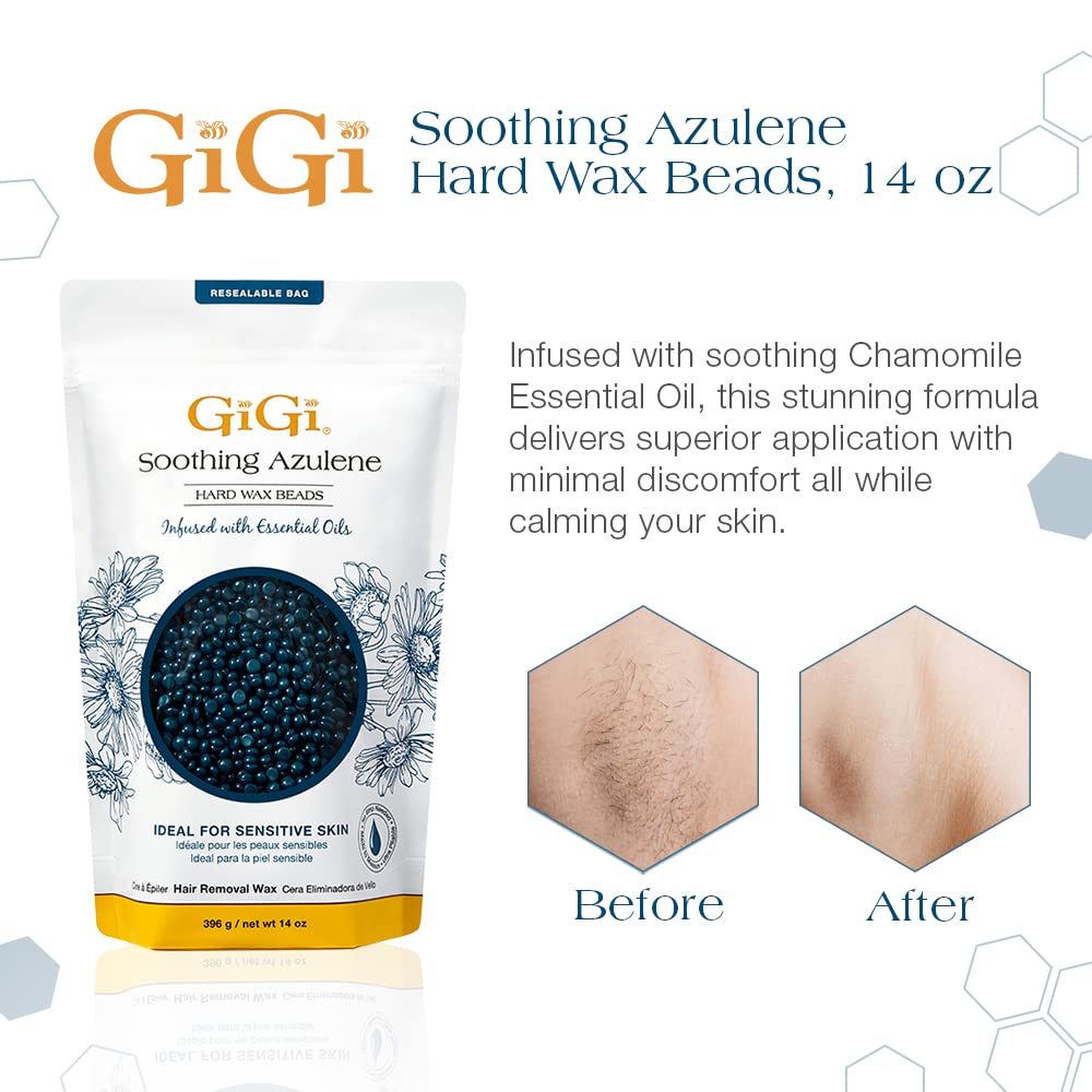 GiGi cera para piel sensible con azulene y manzanilla.