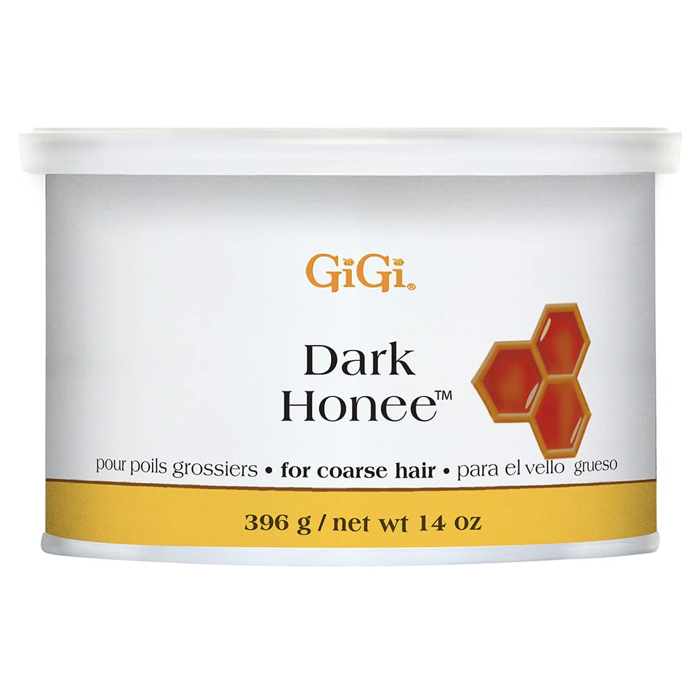 GIGI Dark Honee Soft Wax, envase de 14 onzas para depilación suave
