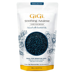 GiGi granulos cera azulene para depilación eficaz en todo el cuerpo.