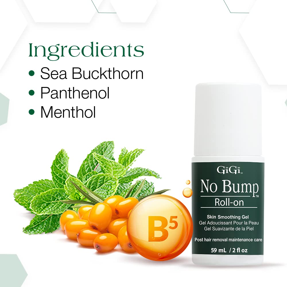 GIGI No Bump Roller Gel: textura suave para un cuidado diario post depilación.