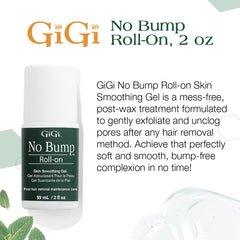 GIGI No Bump Roller Gel: alivio suave tras depilación para piel sensible.
