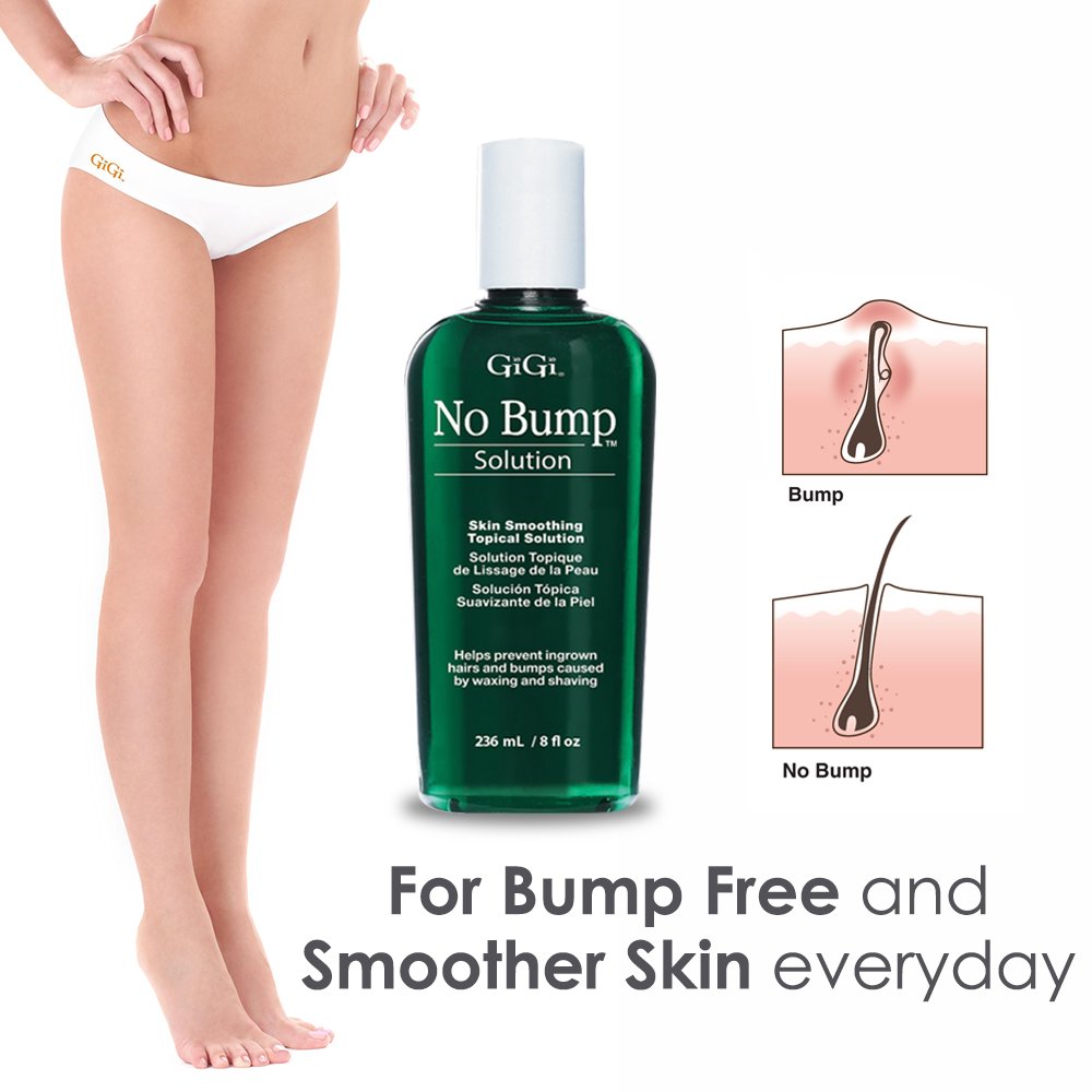 GIGI No Bump: textura de loción lista para aplicar y exfoliar ligeramente.