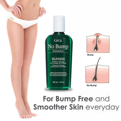 GIGI No Bump: textura de loción lista para aplicar y exfoliar ligeramente.