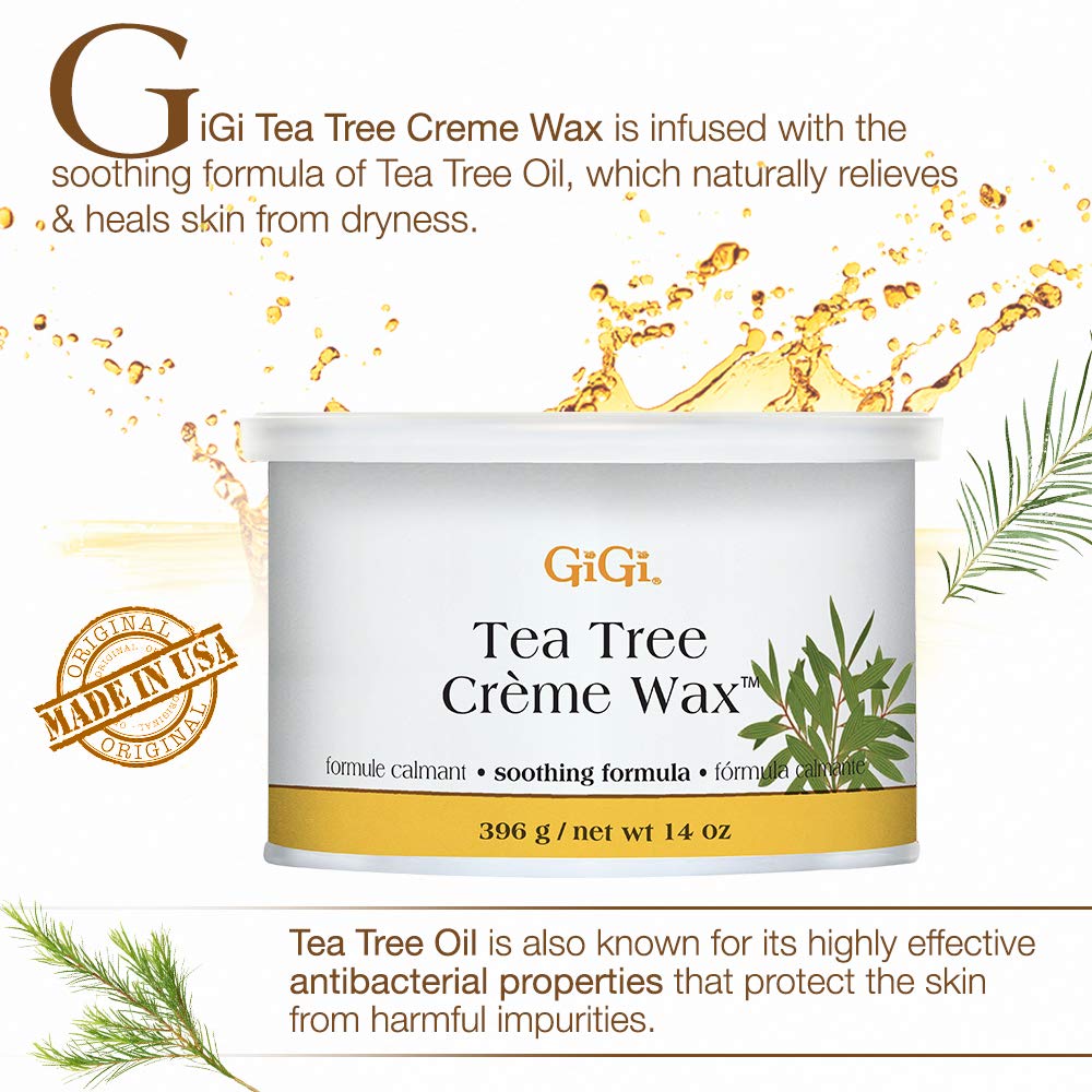 GiGi Tea Tree Crème Wax facilita la aplicación para resultados suaves