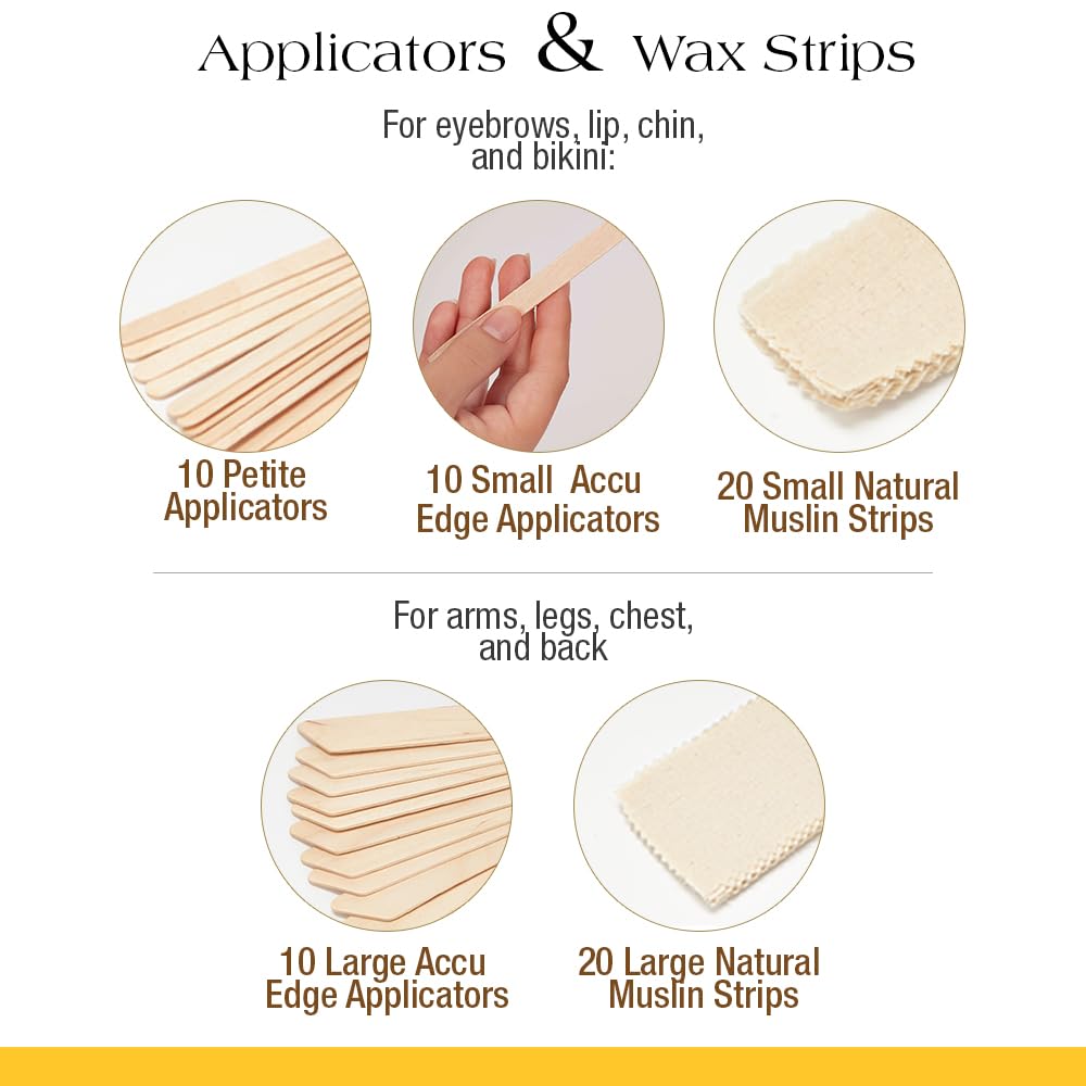 GIGI tiras de muselina y aplicadores: kit completo para aplicar con precisión