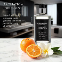 Espuma cremosa de Gilchrist & Soames London Collection Shampoo durante el lavado ofrece una sensación fresca.
