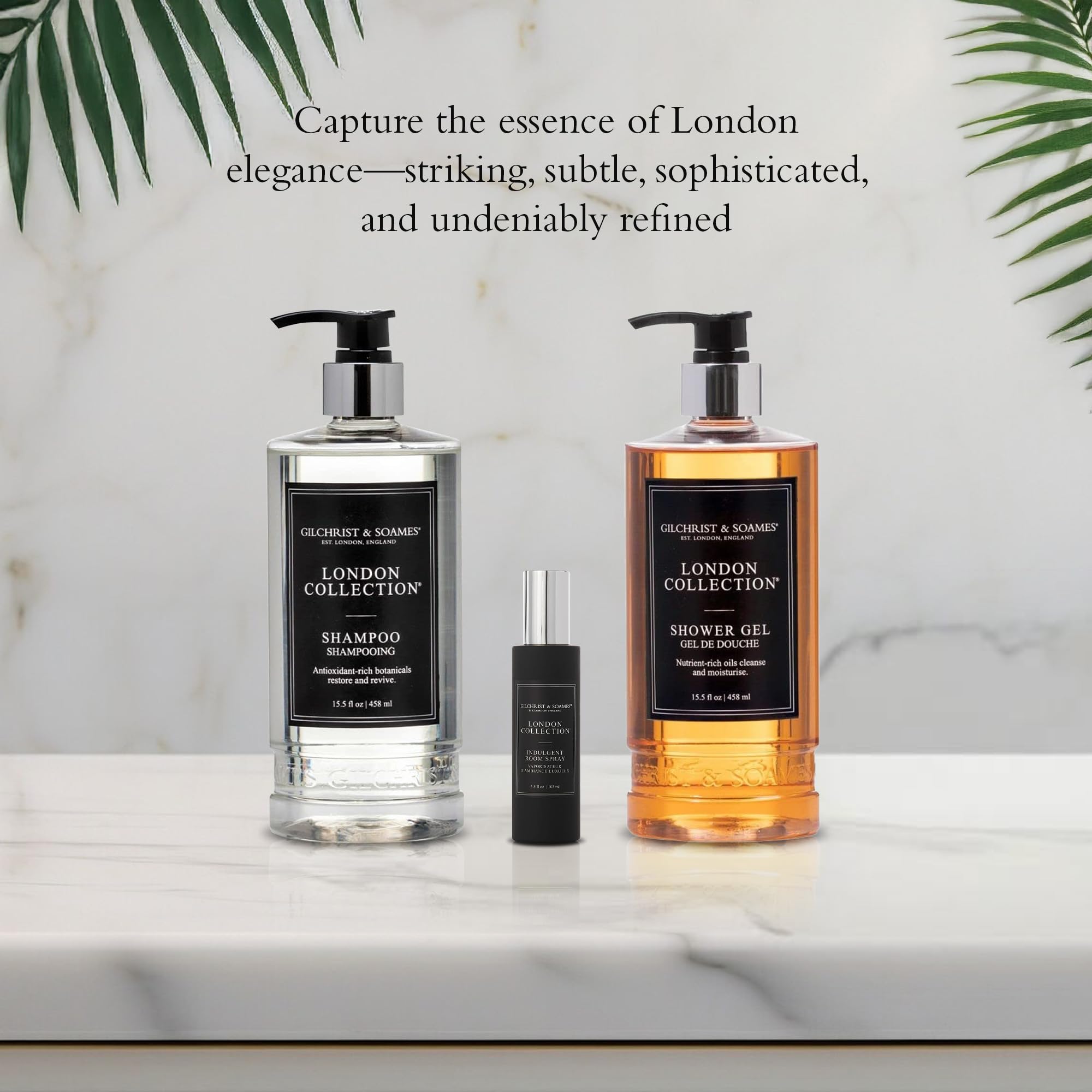 Sin crueldad, Gilchrist & Soames London Collection Shampoo mantiene una fórmula respetuosa con la piel cabelluda.