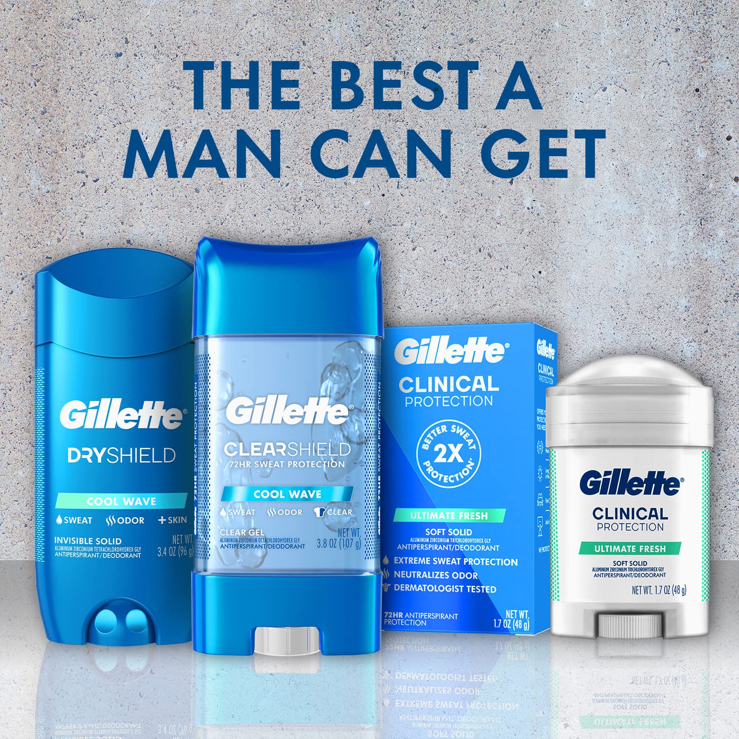 Gillette Clear Gel Escudo de Olor: microcápsulas para neutralizar olores.