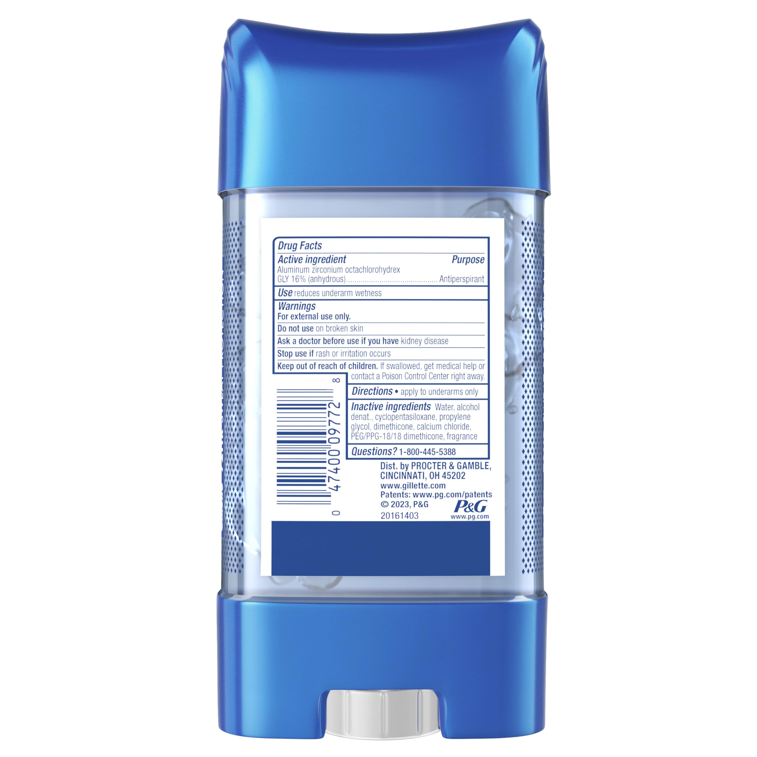 Gillette Clear Gel Frescura Todo el Día: sensación limpia que acompaña.