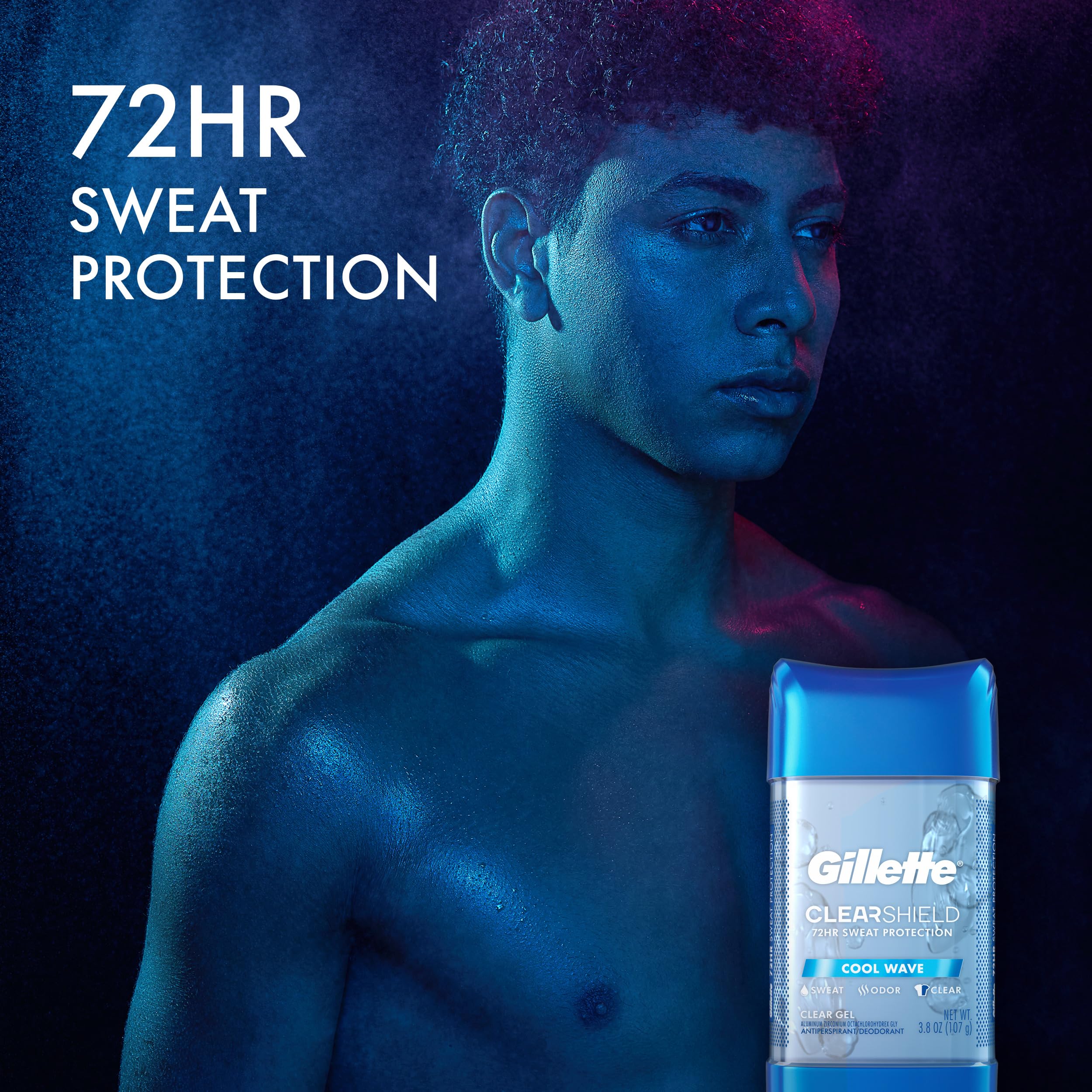 Gillette Clear Gel Hielo Ártico: protege contra el sudor y mantiene la frescura.