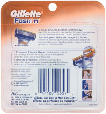 Gillette Fusion detalle de afilado preciso para un rasurado cómodo