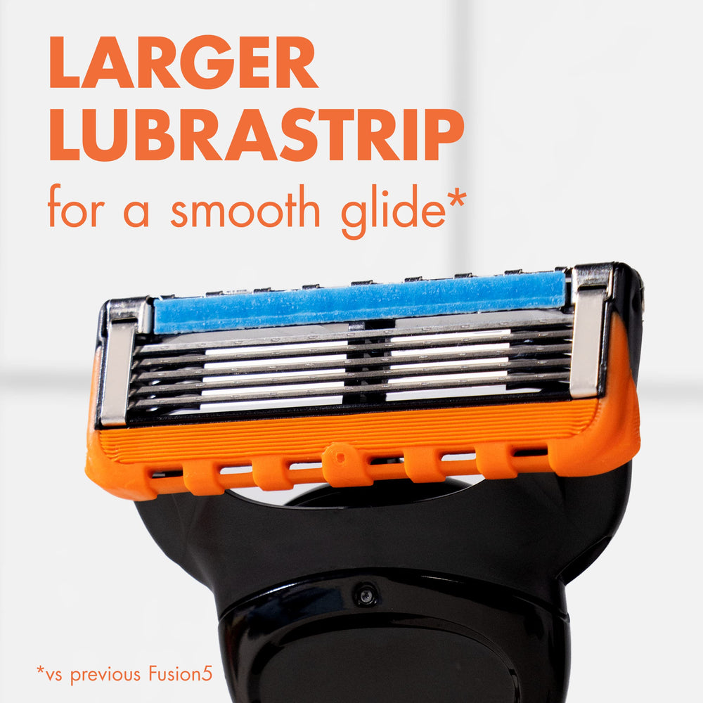 Gillette Fusion5 empaque resistente para almacenamiento seguro.