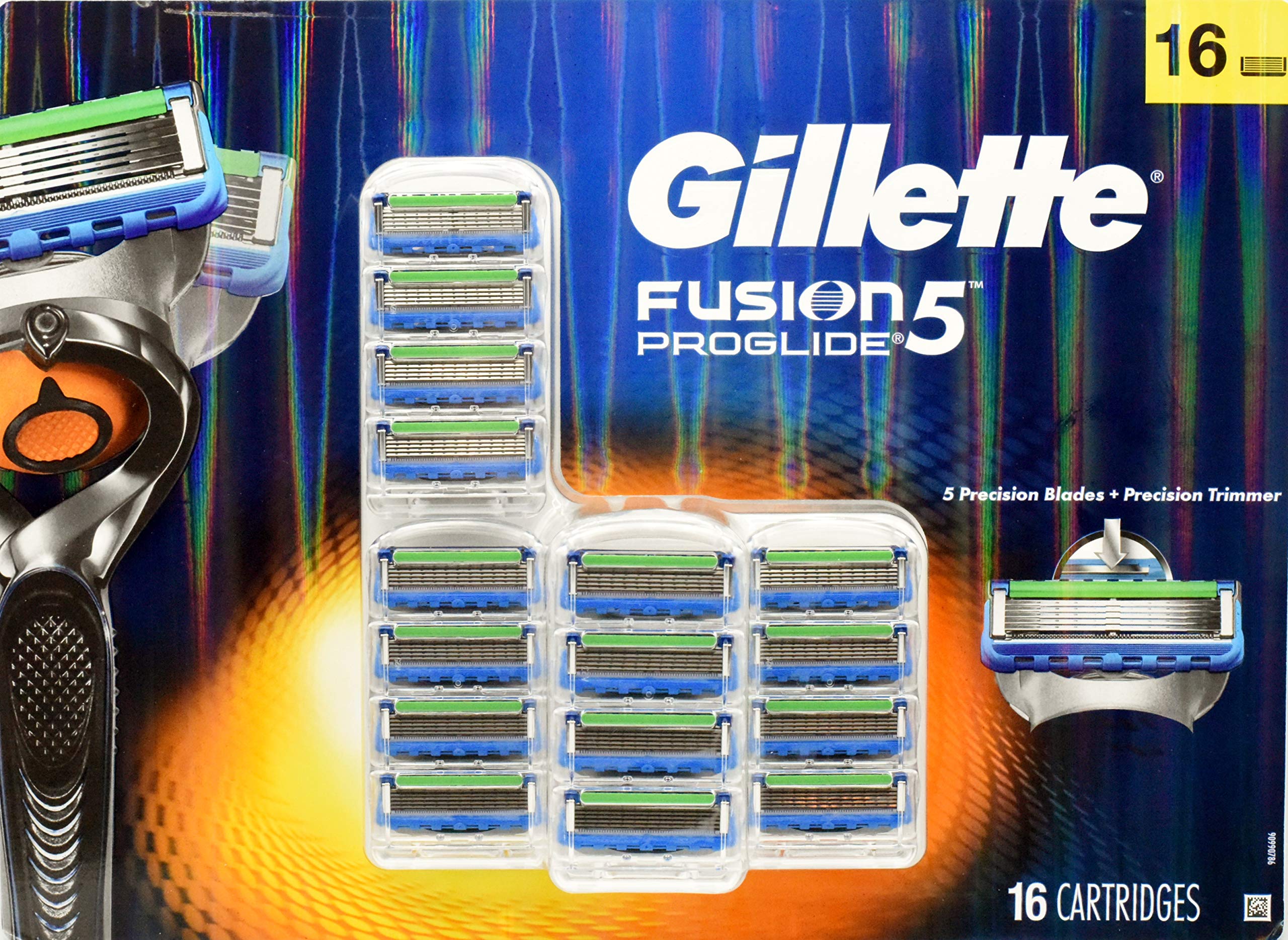 Gillette Fusion5 ProGlide cartuchos 16: afeitado cómodo durante un mes.