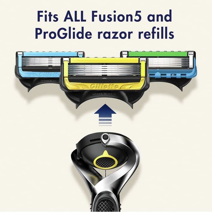 Gillette Fusion5 ProGlide diseño ergonómico para un agarre estable.