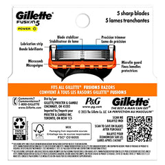 Gillette Fusion5 con sistema microfin guía de piel para deslizamiento cómodo.