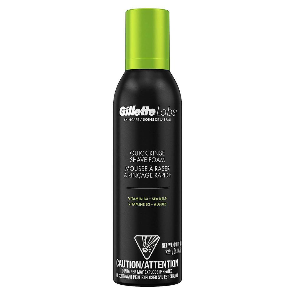Gillette Labs Quick Rinse espuma ligera para un afeitado suave y fácil de enjuagar