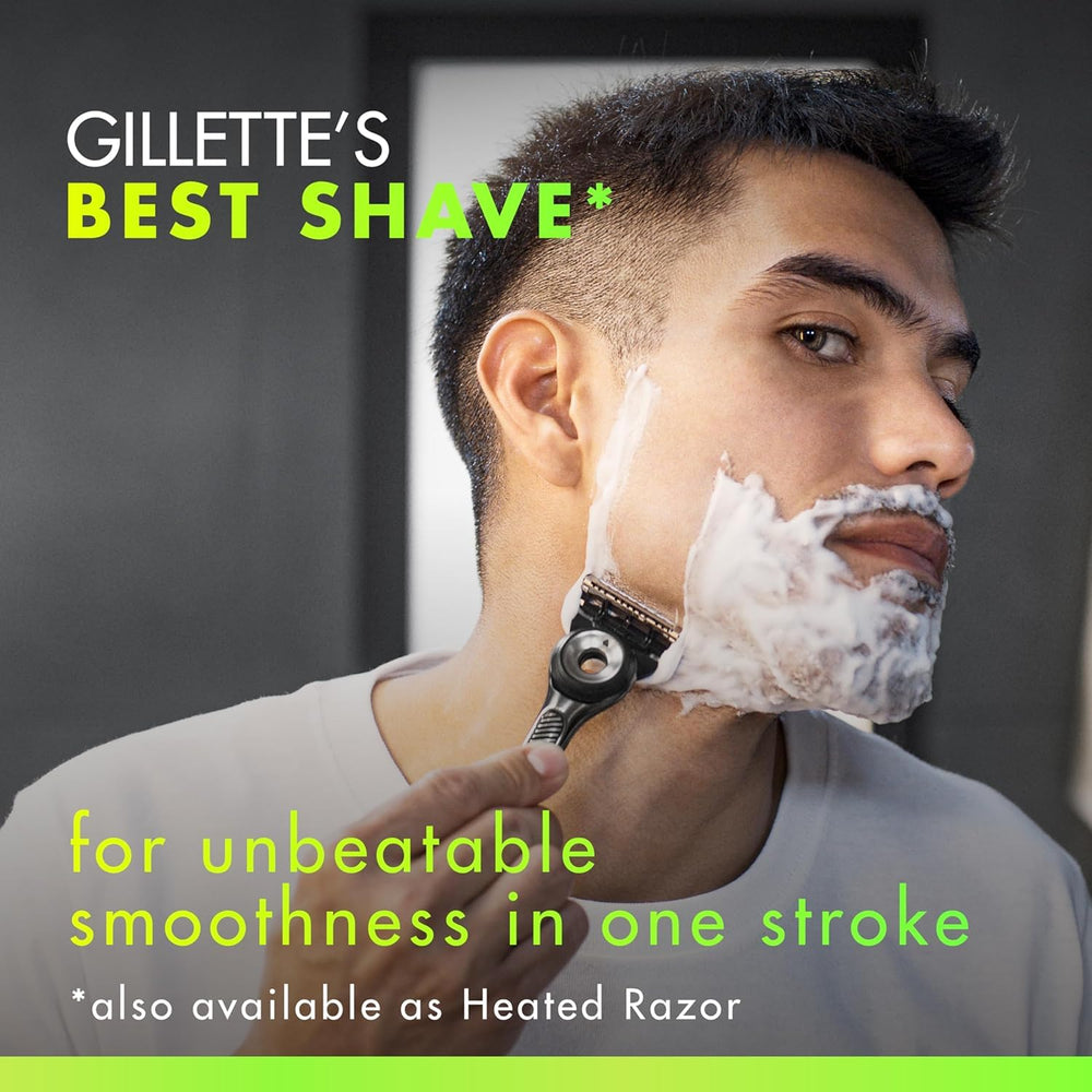 Cuchillas de cinco hojas en recambio Gillette Labs, afeitado suave y apurado.