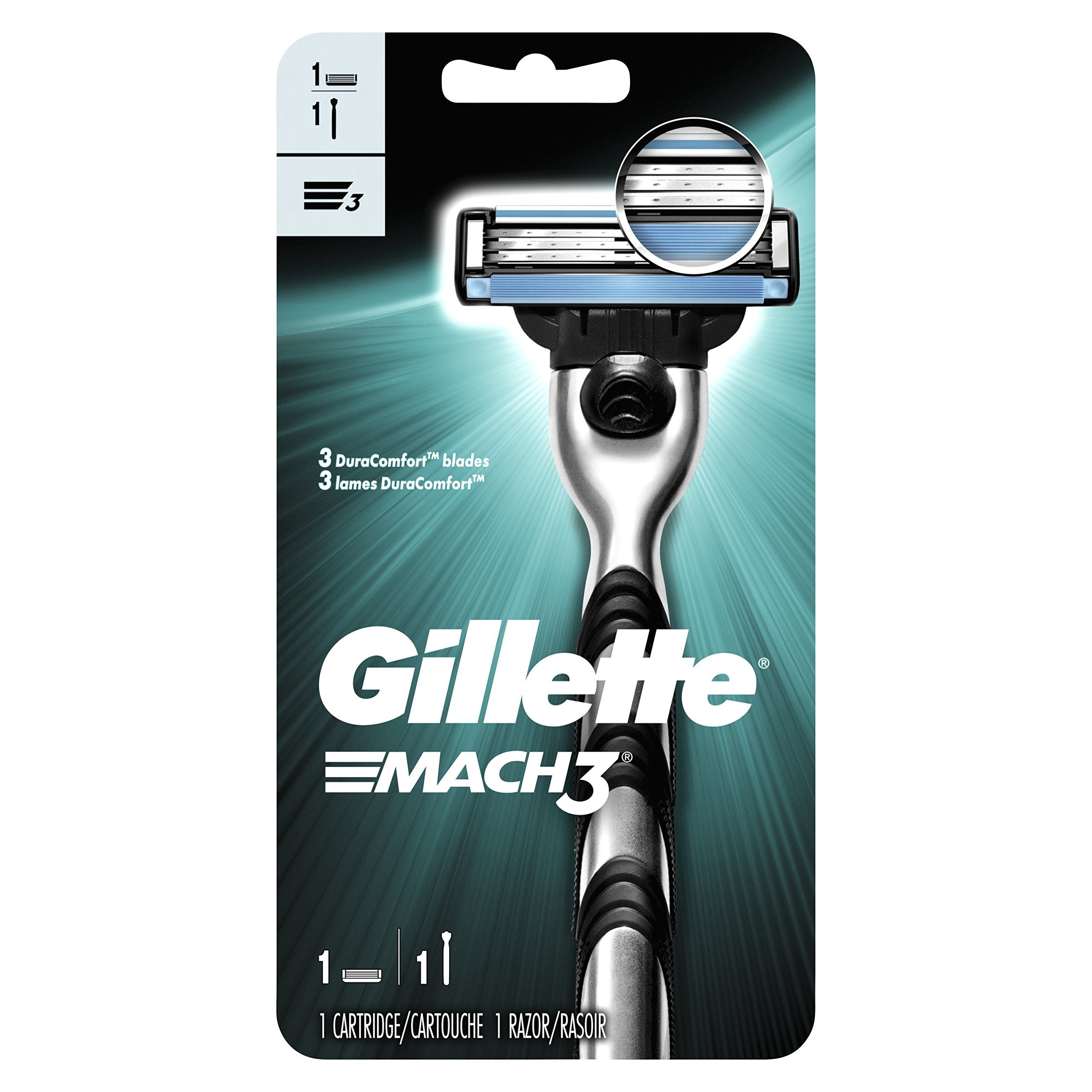 Gillette Mach3: enfoque en hojas afiladas para un rasurado preciso