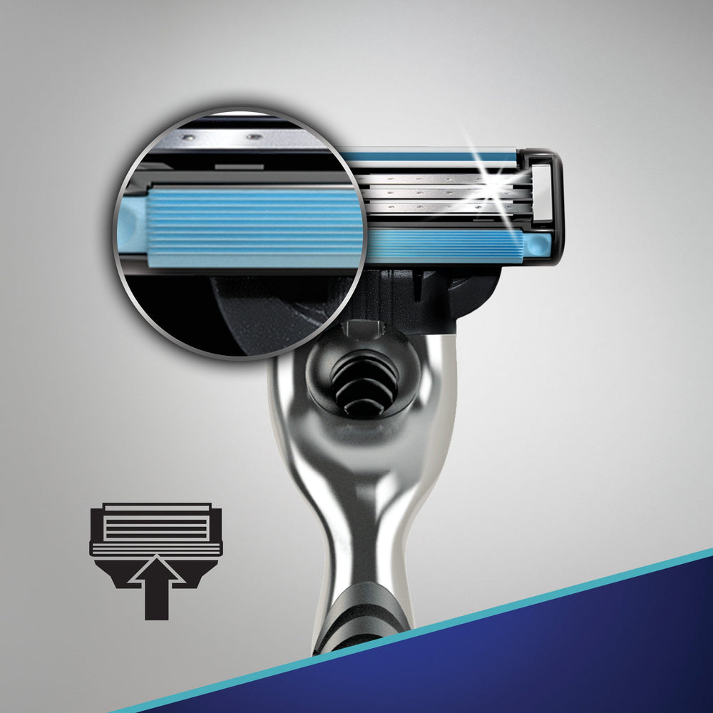 Diseño premium del mango de Gillette Mach3 ofrece mayor estabilidad