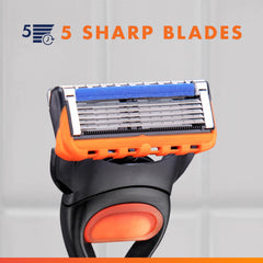 Gillette Mach3 durabilidad de 15 afeitados por recambio.