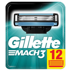 Gillette Mach3: lames de rechange 12 pour un rasage proche et confortable.