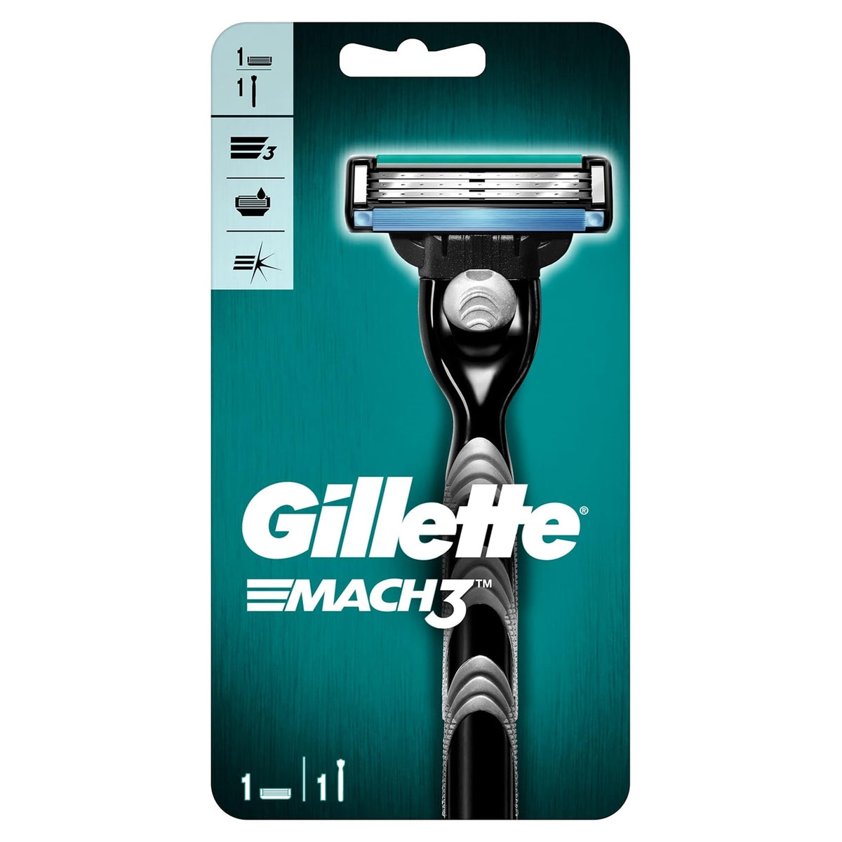 Gillette MACH3 manija ergonómica para un agarre cómodo durante el afeitado