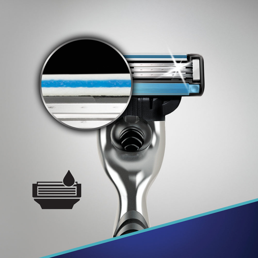 Rasurado cómodo en la ducha con Gillette Mach3 gracias a su diseño impermeable
