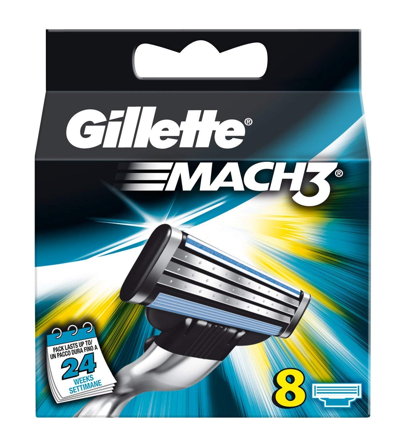 Gillette Mach3 recambios 8 unidades para un afeitado cómodo y duradero.