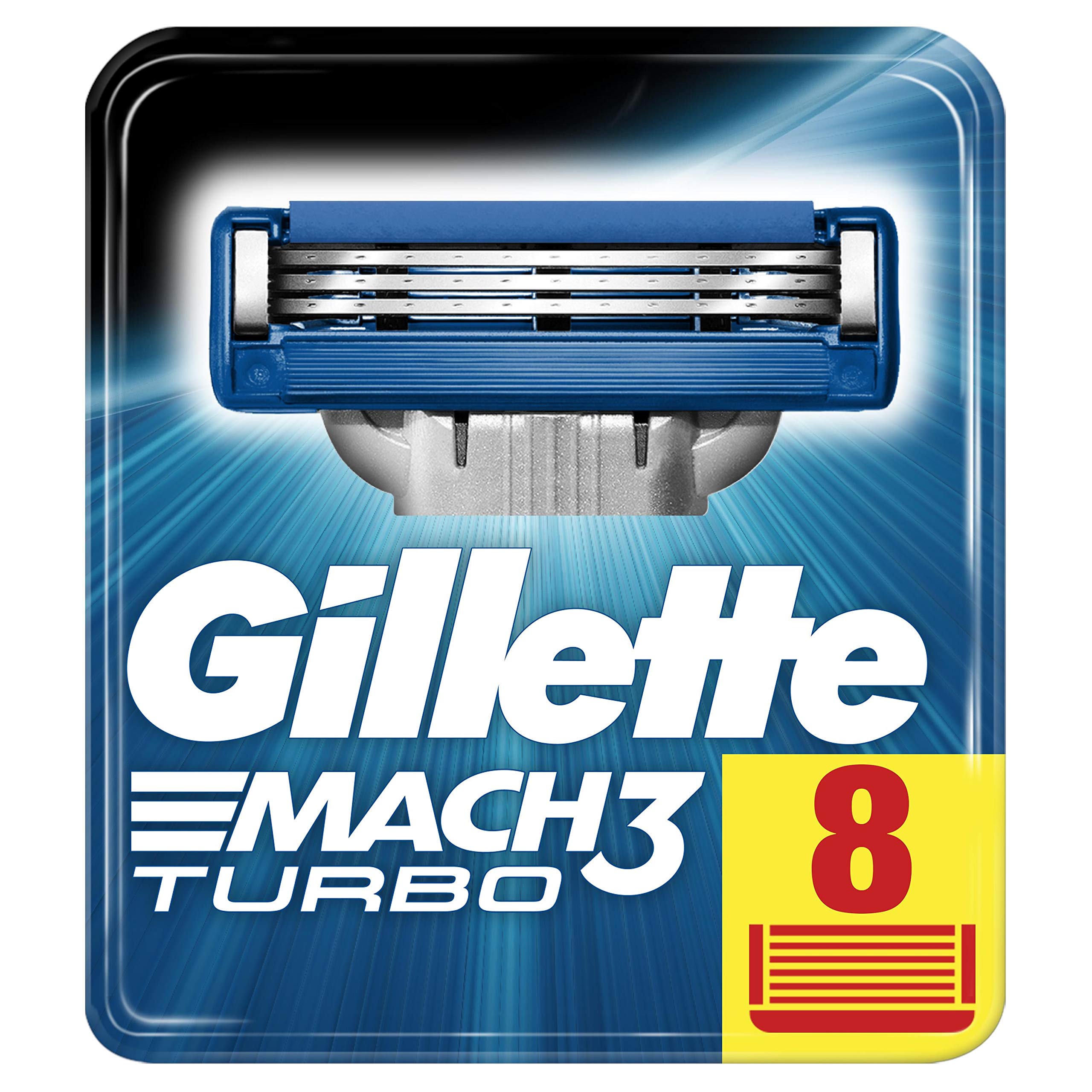 Gillette Mach3 Turbo: cuchillas para afeitar, deslizamiento suave y afeitado cómodo.