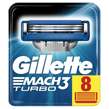 Gillette Mach3 Turbo: cuchillas para afeitar, deslizamiento suave y afeitado cómodo.