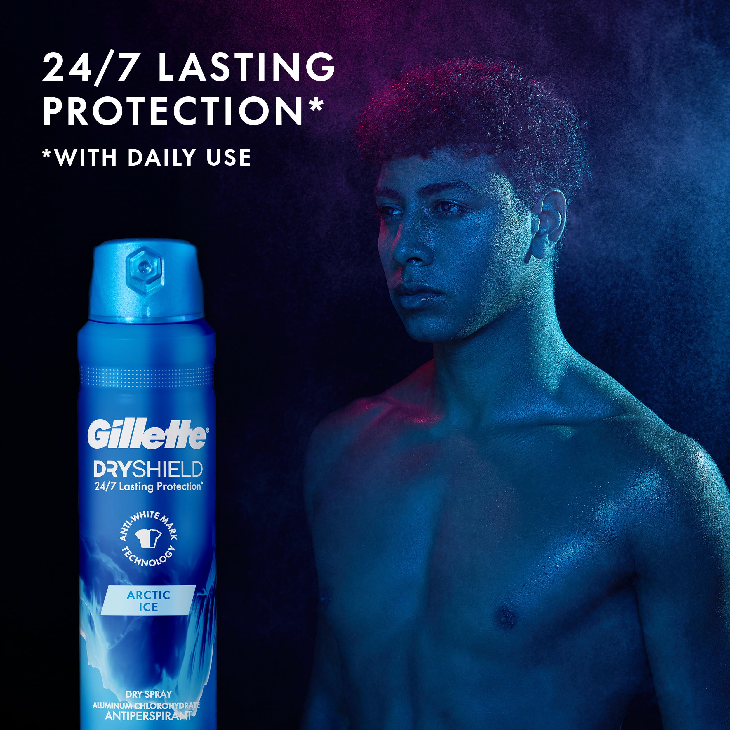 Pack de 3 Gillette Déodorant Arctique Glace, pratique et économique.
