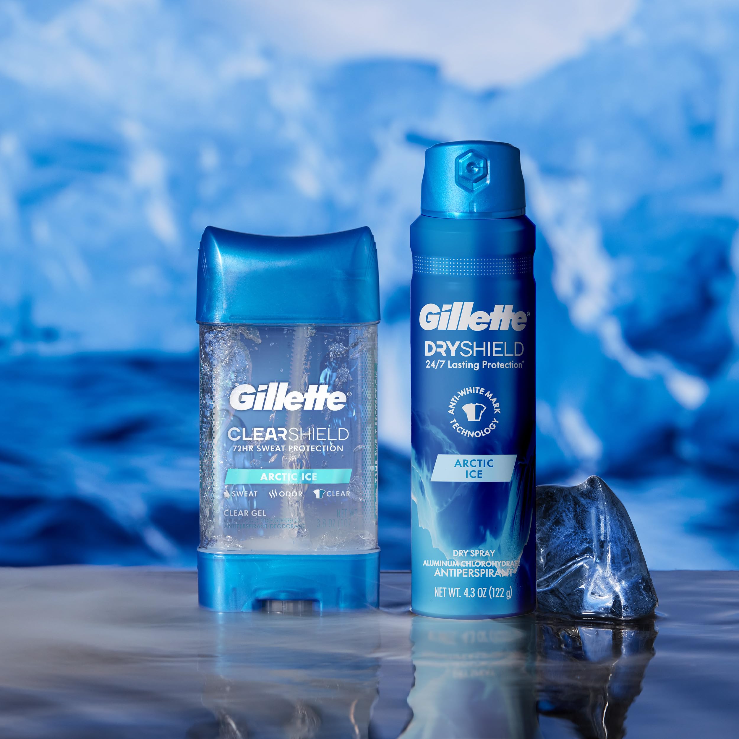 Protection 24h Gillette Arctique Glace pour toute la journée.