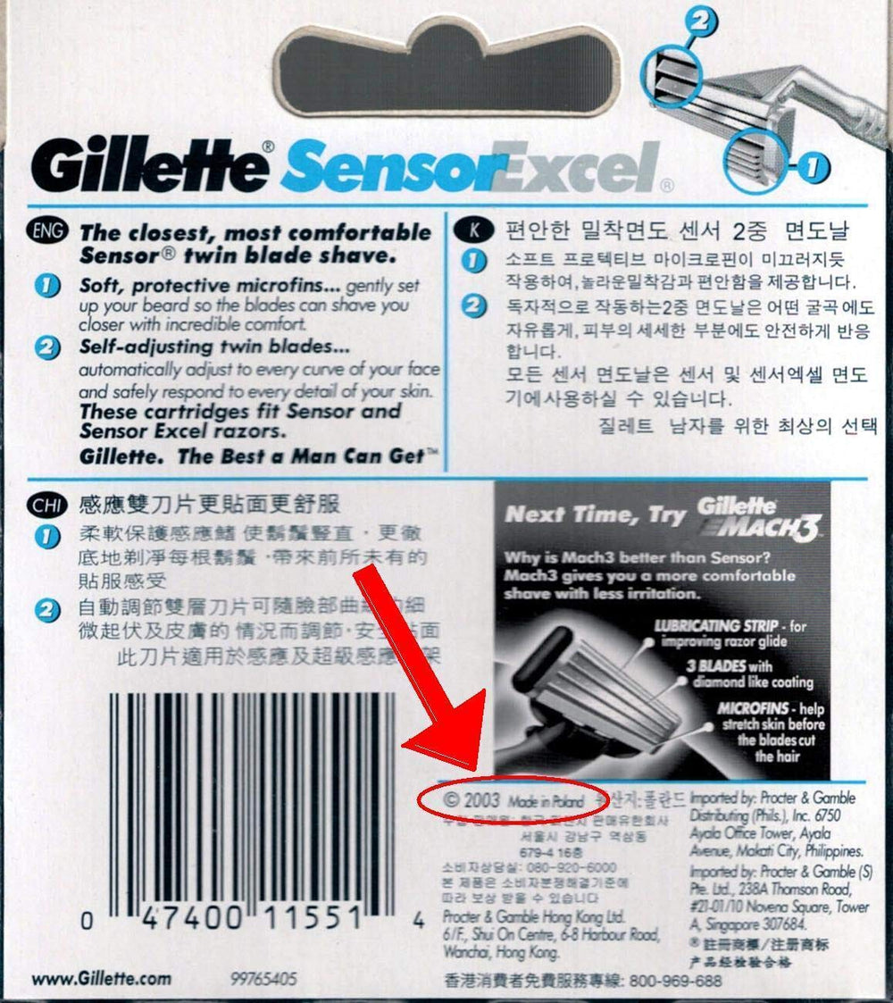 Cartucho Sensor Excel de doble confort en primer plano para afeitado preciso