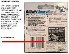 Empaque Sensor Excel mostrando fabricación en Polonia y calidad