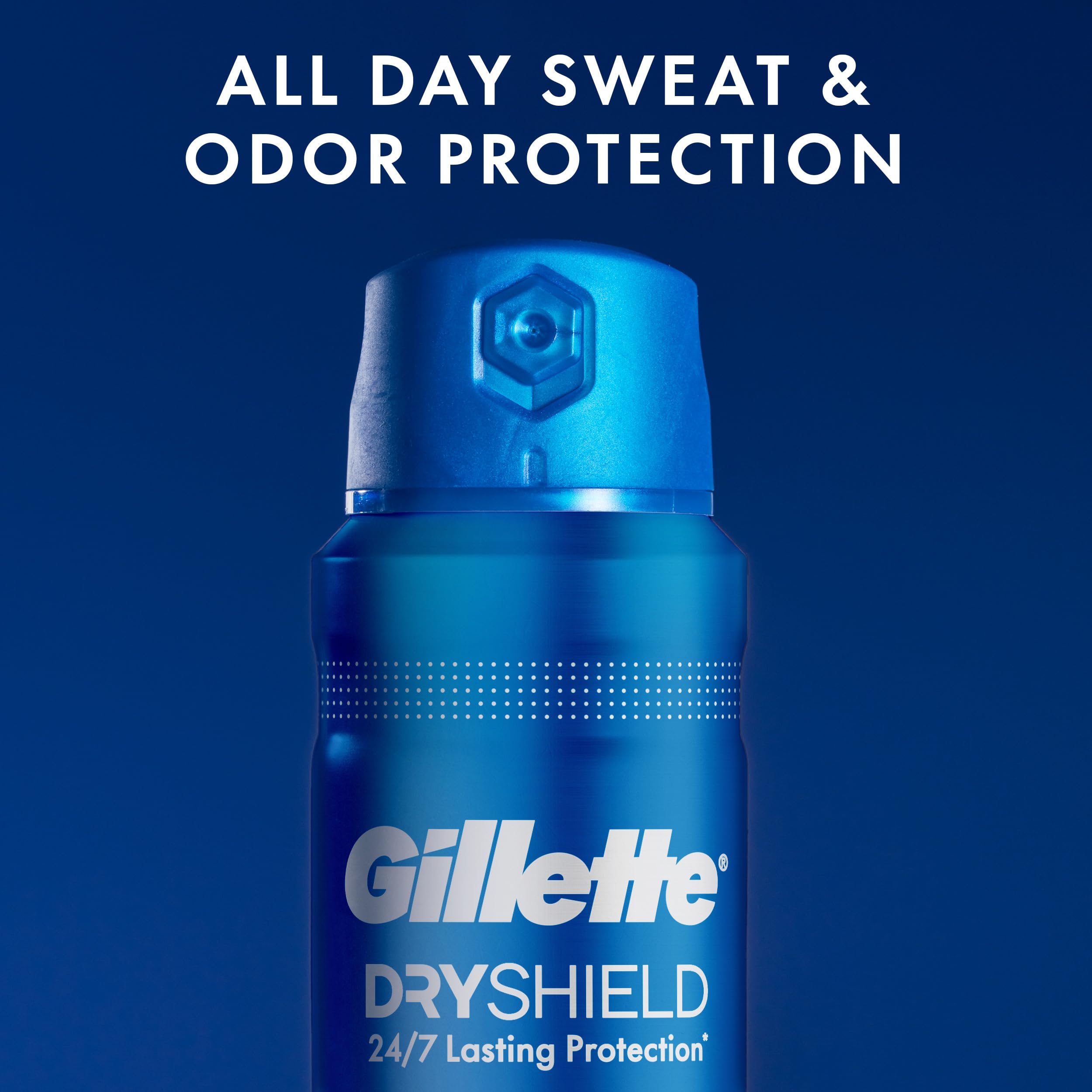 Technologie anti-traces blanches Gillette, spray Arctique Glace sans résidu.