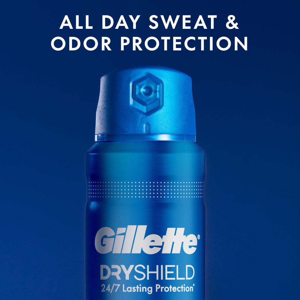 Technologie anti-traces blanches Gillette, spray Arctique Glace sans résidu.
