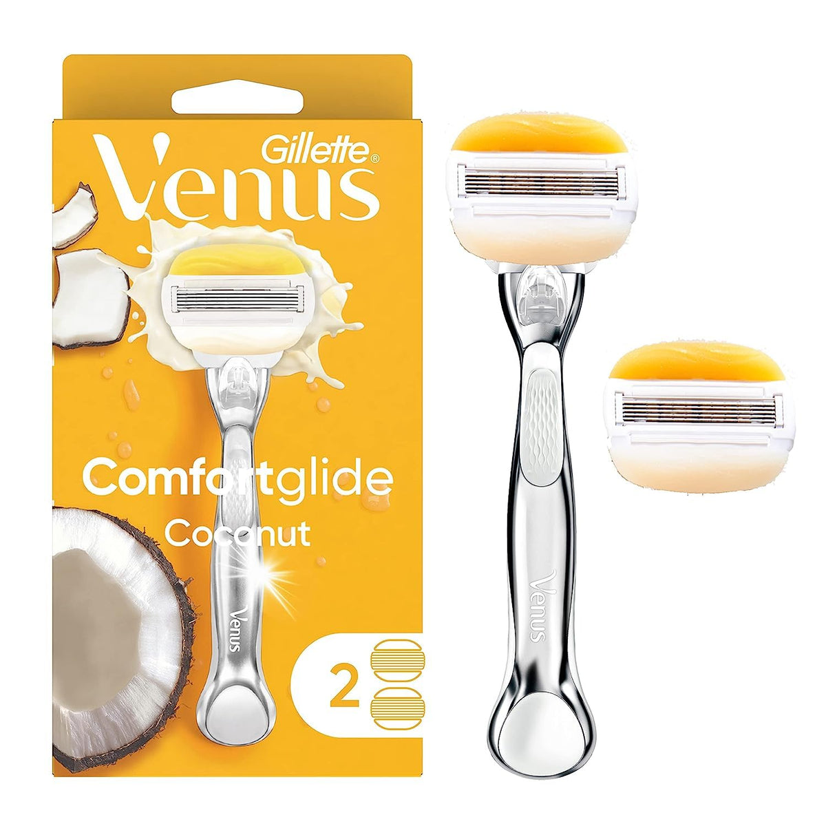 Maquinilla Gillette Venus ComfortGlide con Coco para afeitado suave.