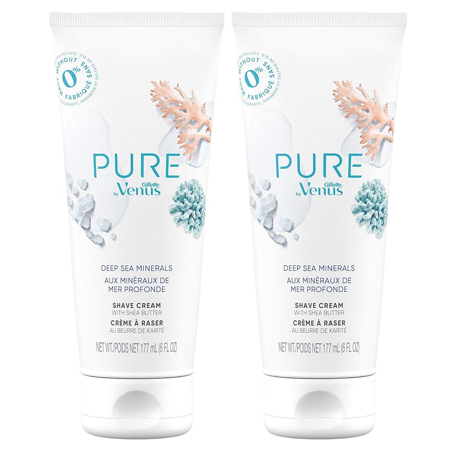 Gillette Venus PURE crema de afeitar textura suave para deslizamiento cómodo