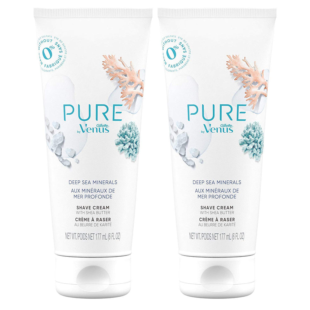 Gillette Venus PURE crema de afeitar textura suave para deslizamiento cómodo