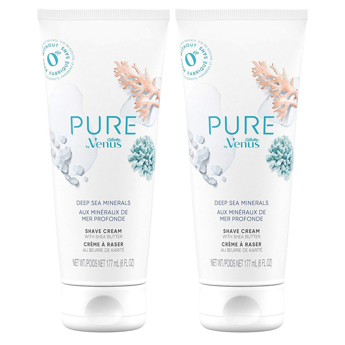 Gillette Venus PURE crema de afeitar textura suave para deslizamiento cómodo