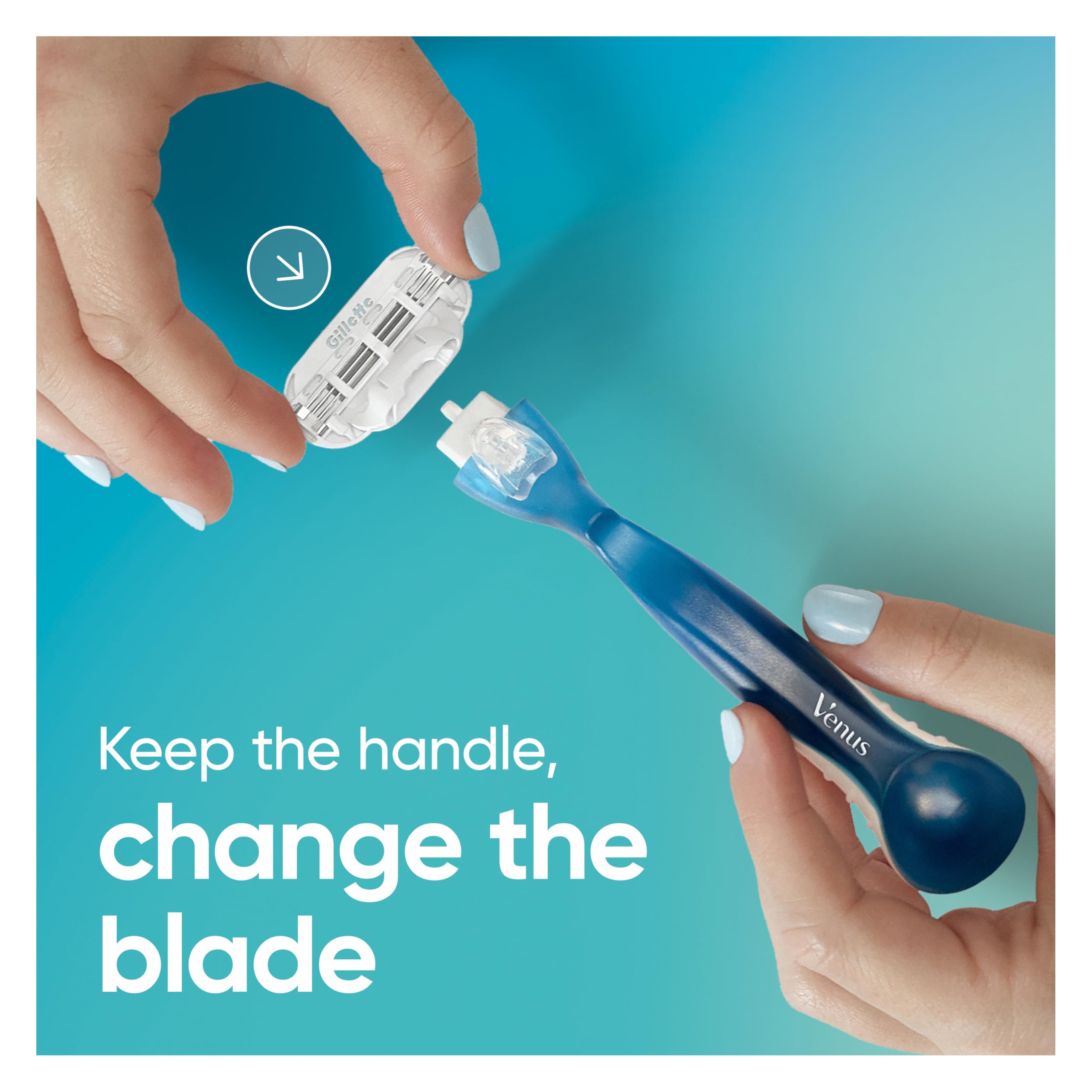 Cabezal pivotante de Gillette Venus Smooth que se adapta a las curvas
